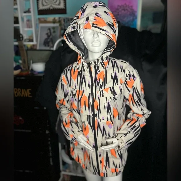 Volcom Orange and Black Patterned Jacket - Picture 6 of 6